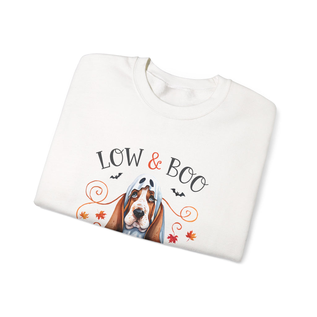 Halloween Basset Hound 'Low & Boo' Sweatshirt