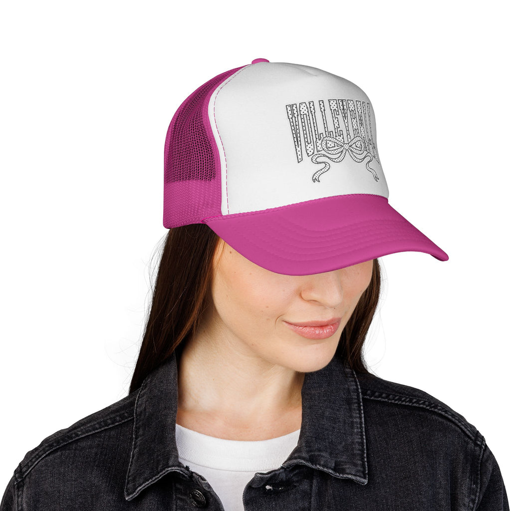 Volleyball Trucker Cap — Polka Dot & Lace Trending Hat
