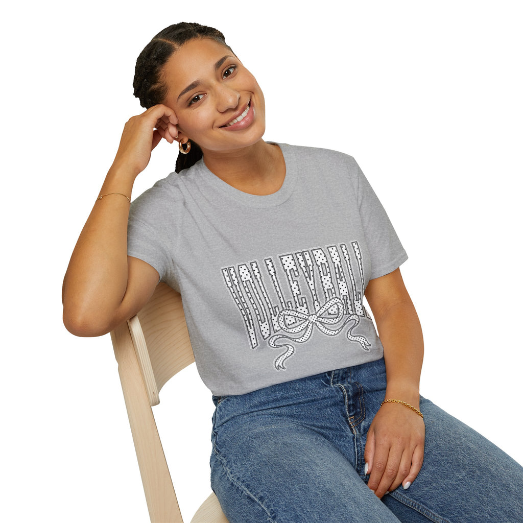 Volleyball Graphic Tee — Lace Ribbon Trending T‑Shirt