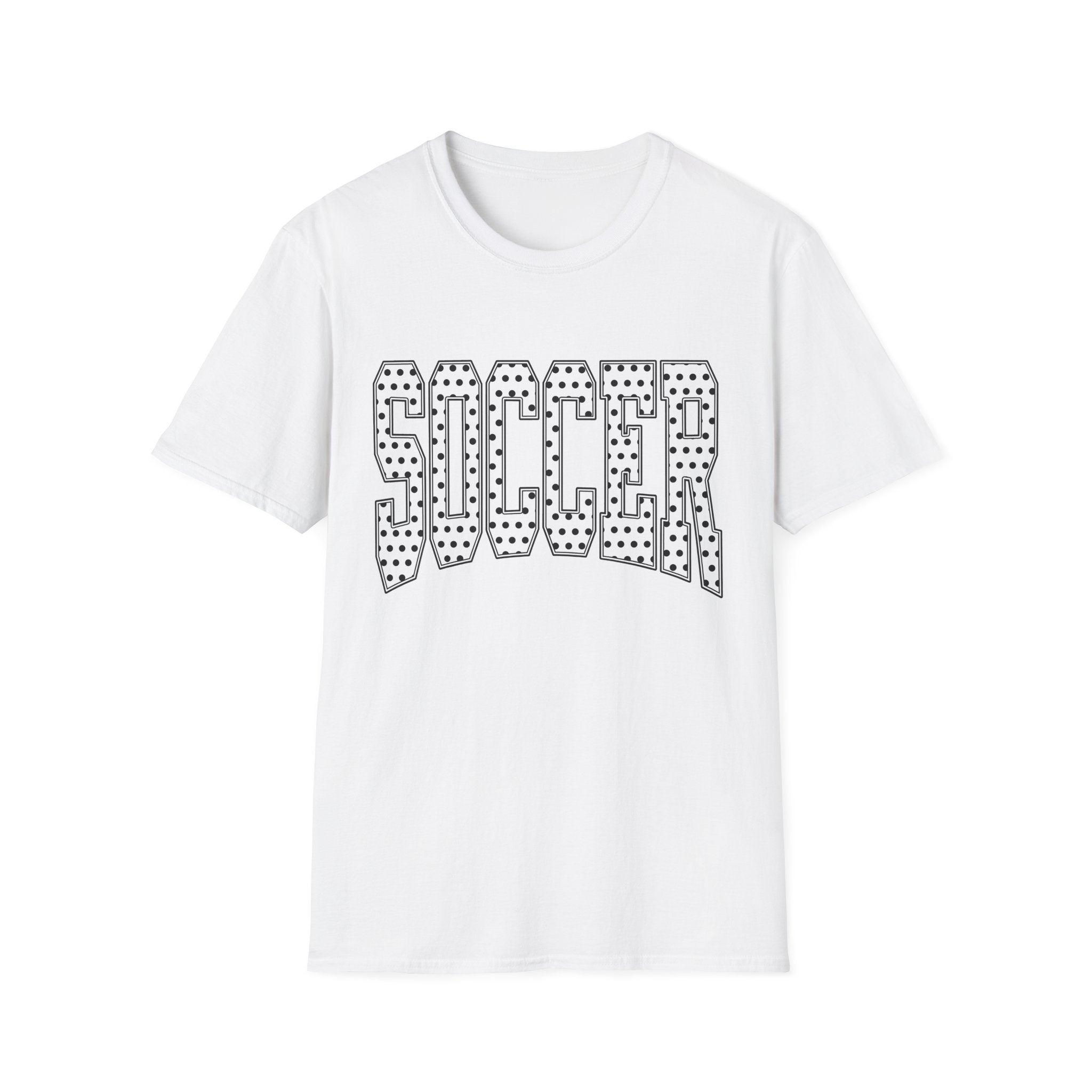 Soccer Varsity Polka Dot T‑Shirt — Retro Athletic Graphic Tee