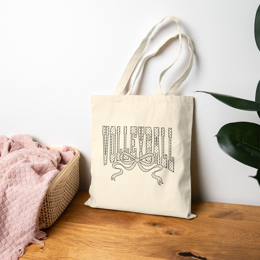 Volleyball Ribbon | Canvas Tote Bag