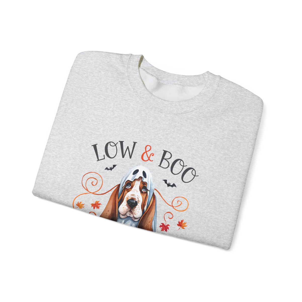 Halloween Basset Hound 'Low & Boo' Sweatshirt