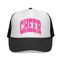 Cheer Trucker Hat — Pink Polka Dot Cheerleading Cap