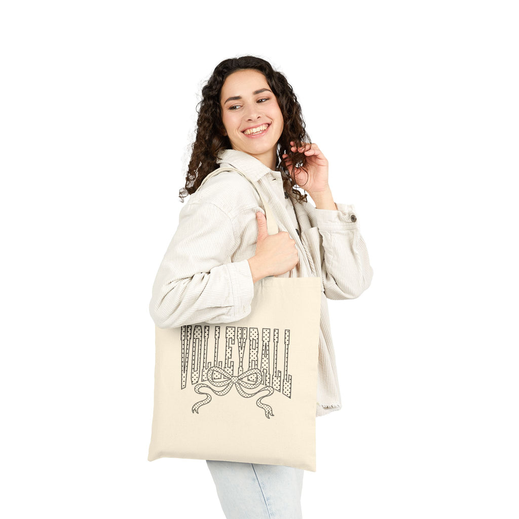 Volleyball Ribbon | Canvas Tote Bag