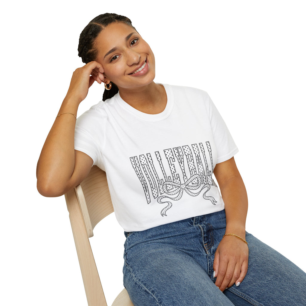 Volleyball Graphic Tee — Lace Ribbon Trending T‑Shirt