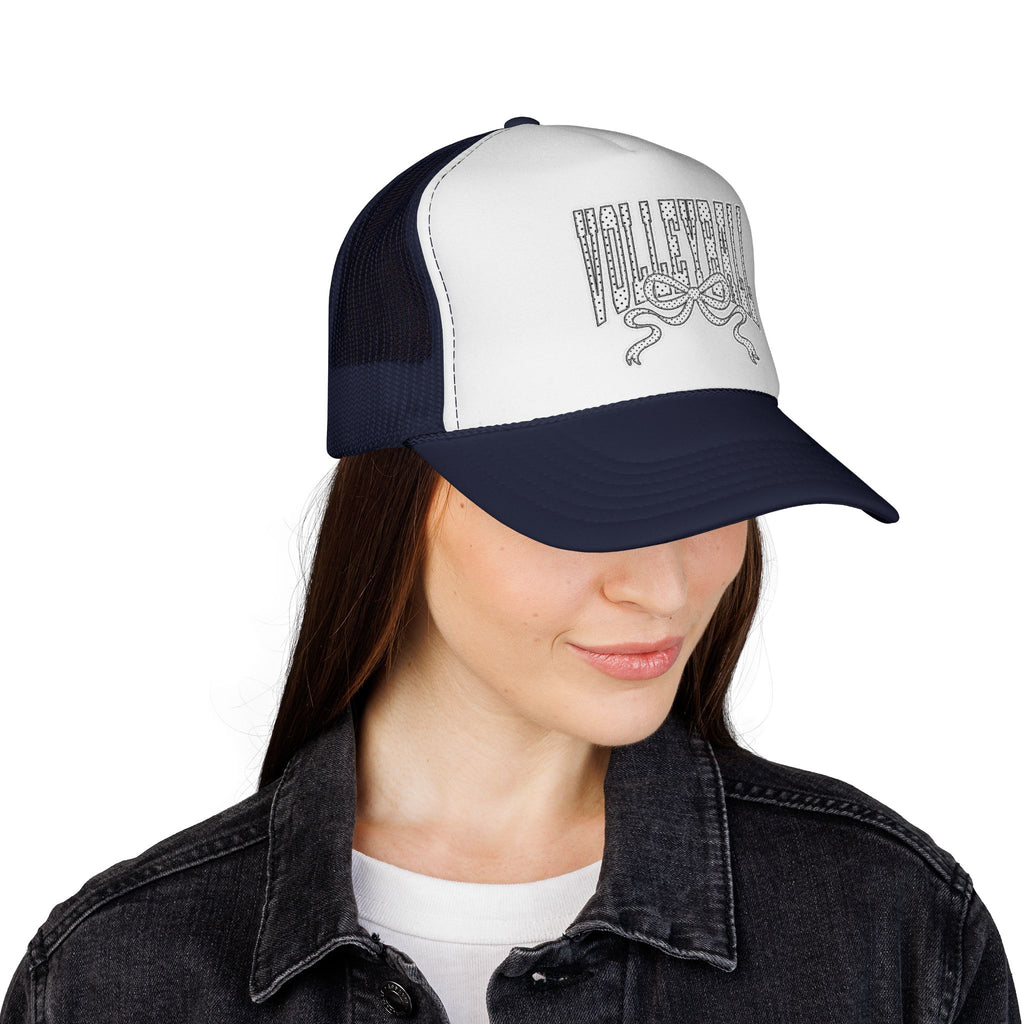 Volleyball Trucker Cap — Polka Dot & Lace Trending Hat