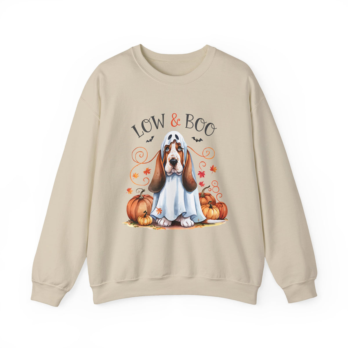 Halloween Basset Hound 'Low & Boo' Sweatshirt