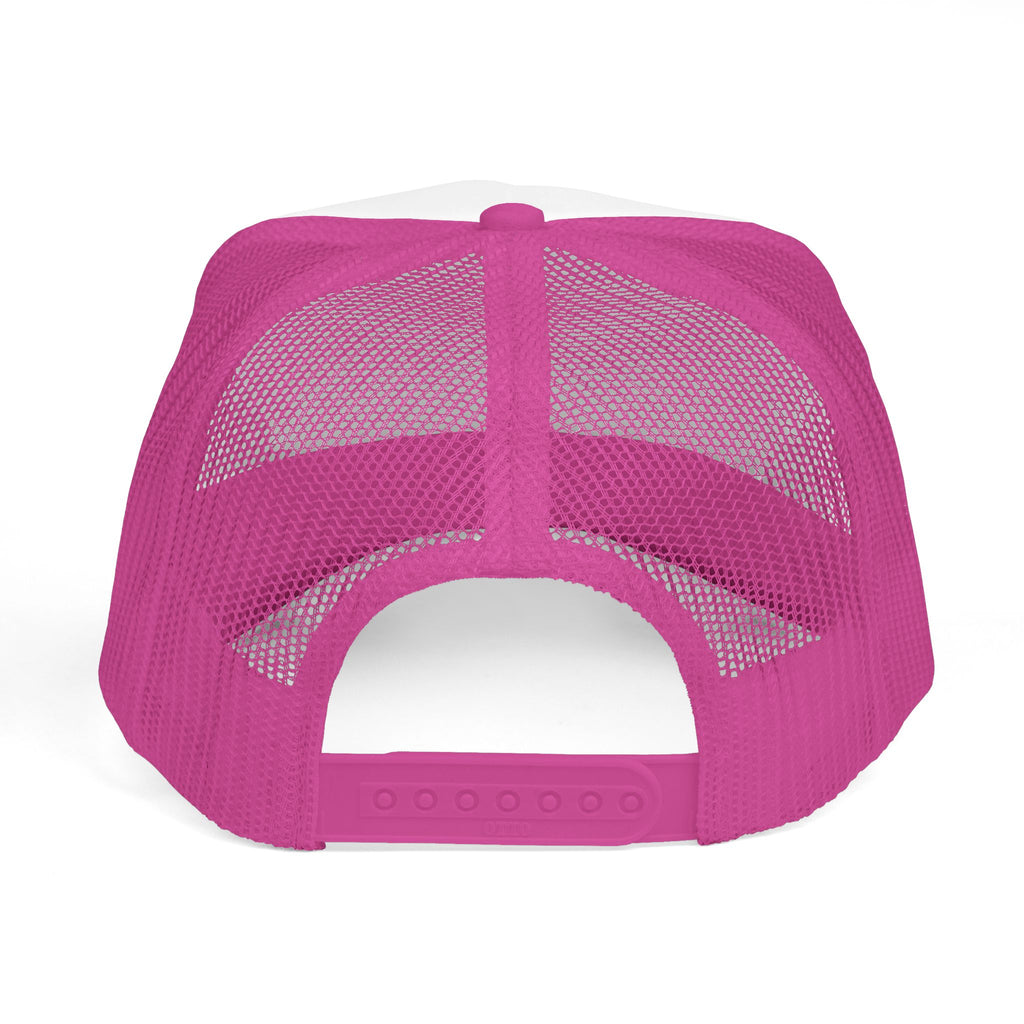 Cheer Trucker Hat — Pink Polka Dot Cheerleading Cap