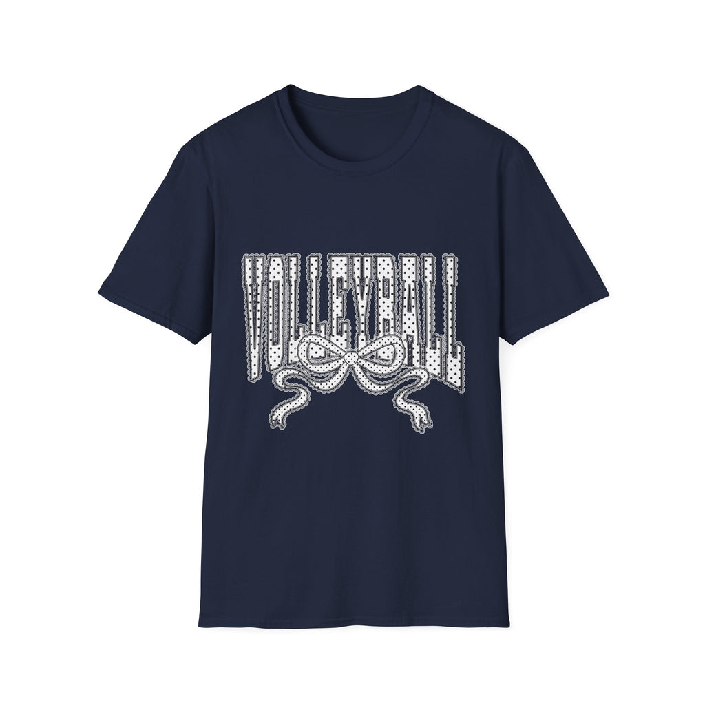 Volleyball Graphic Tee — Lace Ribbon Trending T‑Shirt