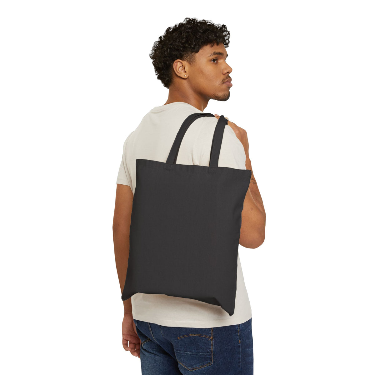 Halloween Basset Hound 'Low & Boo' Canvas Tote Bag