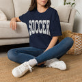 Soccer Varsity Polka Dot T‑Shirt — Retro Athletic Graphic Tee