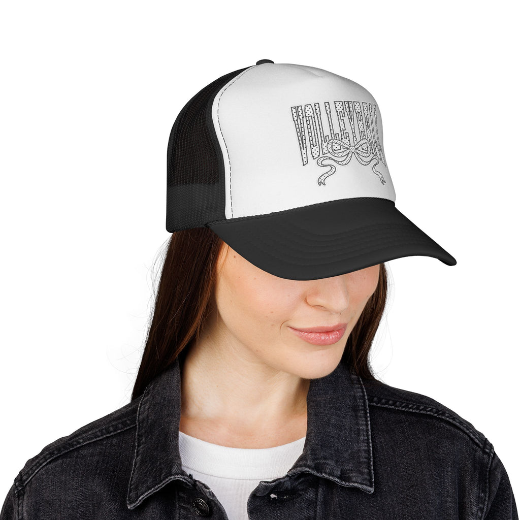 Volleyball Trucker Cap — Polka Dot & Lace Trending Hat