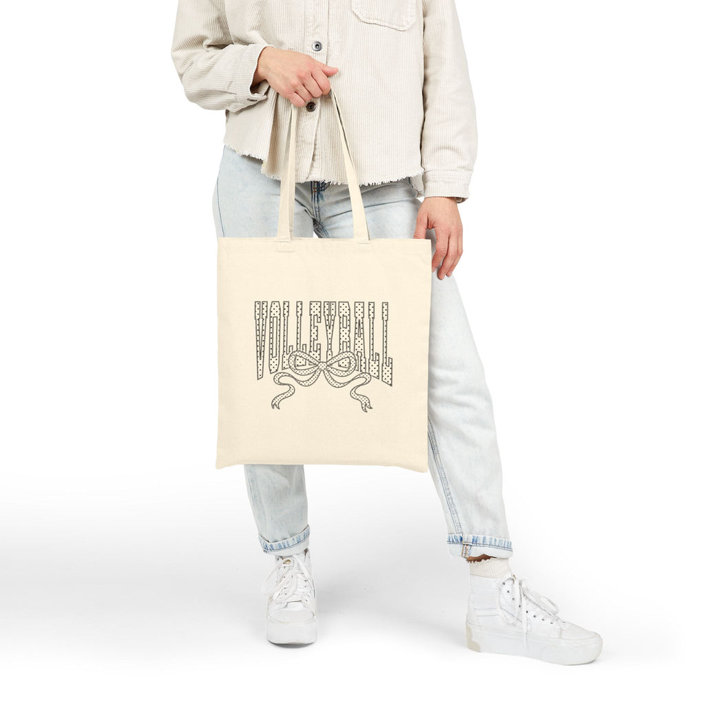 Volleyball Ribbon | Canvas Tote Bag