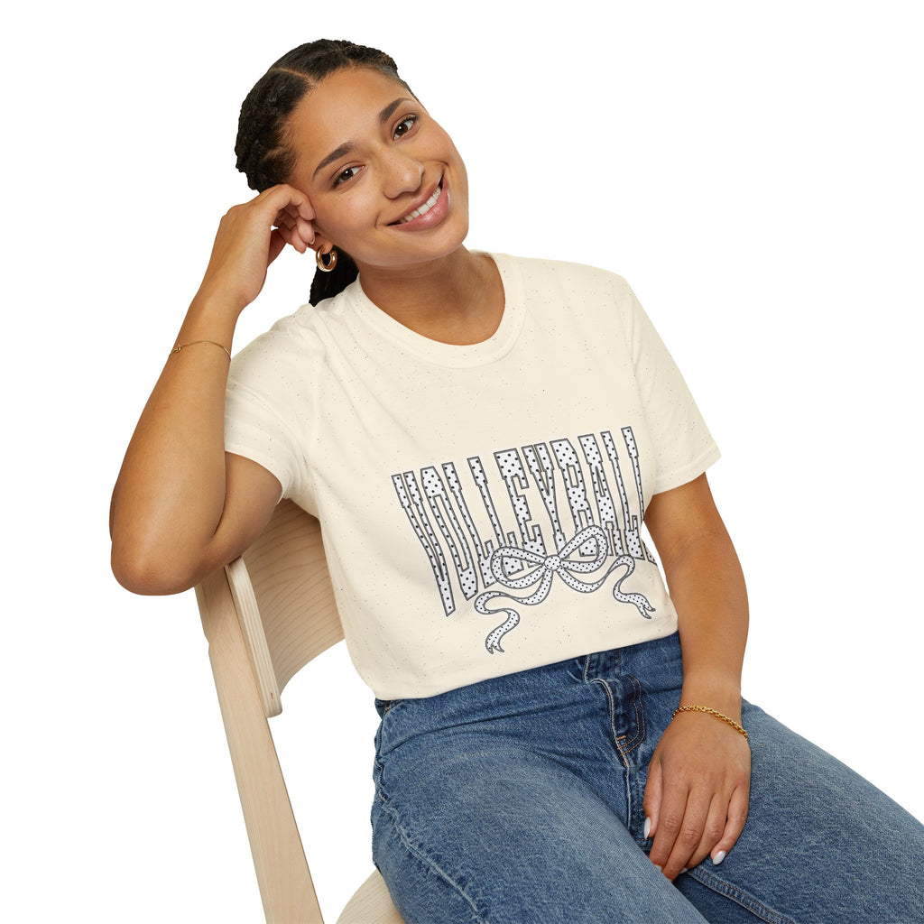 Volleyball Graphic Tee — Lace Ribbon Trending T‑Shirt