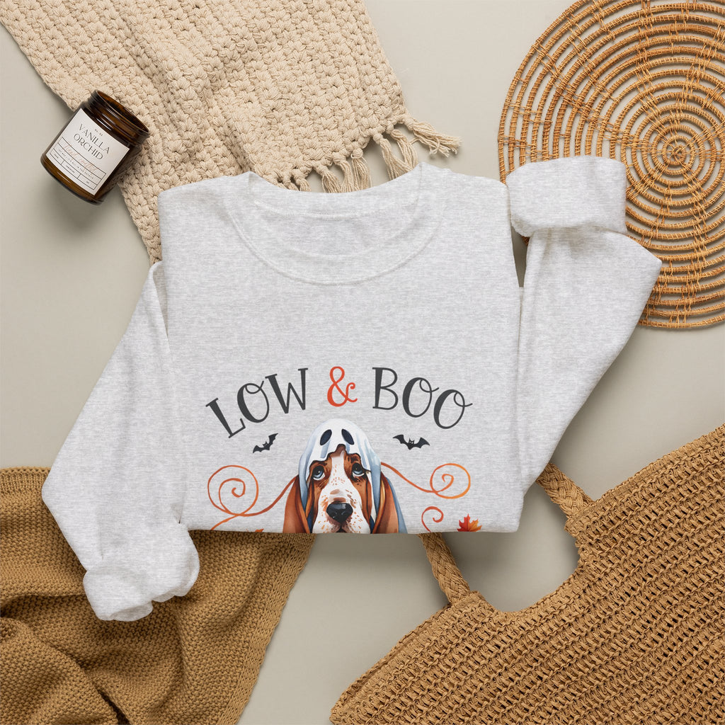 Halloween Basset Hound 'Low & Boo' Sweatshirt